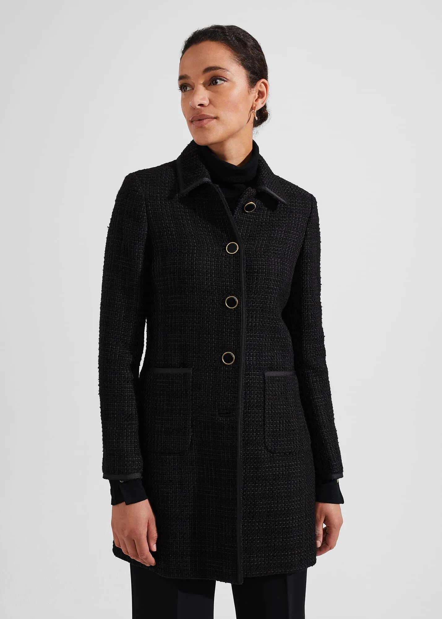 Elaine Tweed Coat With Wool 