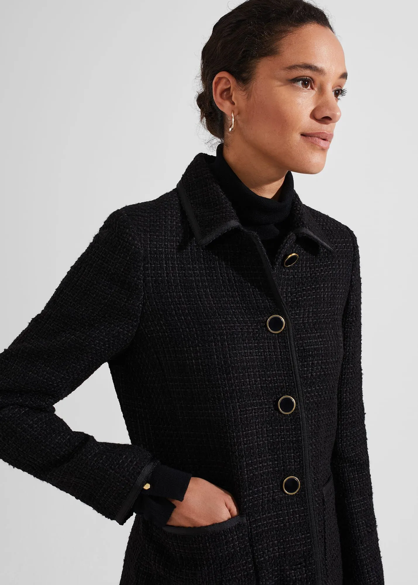 Elaine Tweed Coat With Wool 