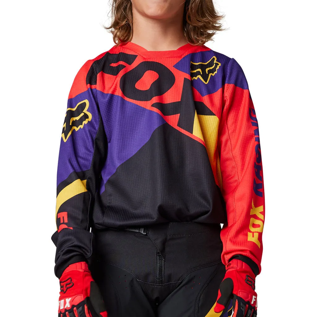 Fox - 2023 Youth 180 Xpozr Black/Purple/Orange Mx Combo