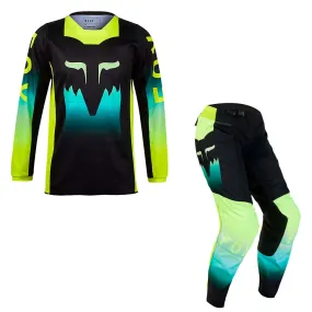 Fox - 2024 Youth Girls 180 Flora Black/Yellow MX Combo