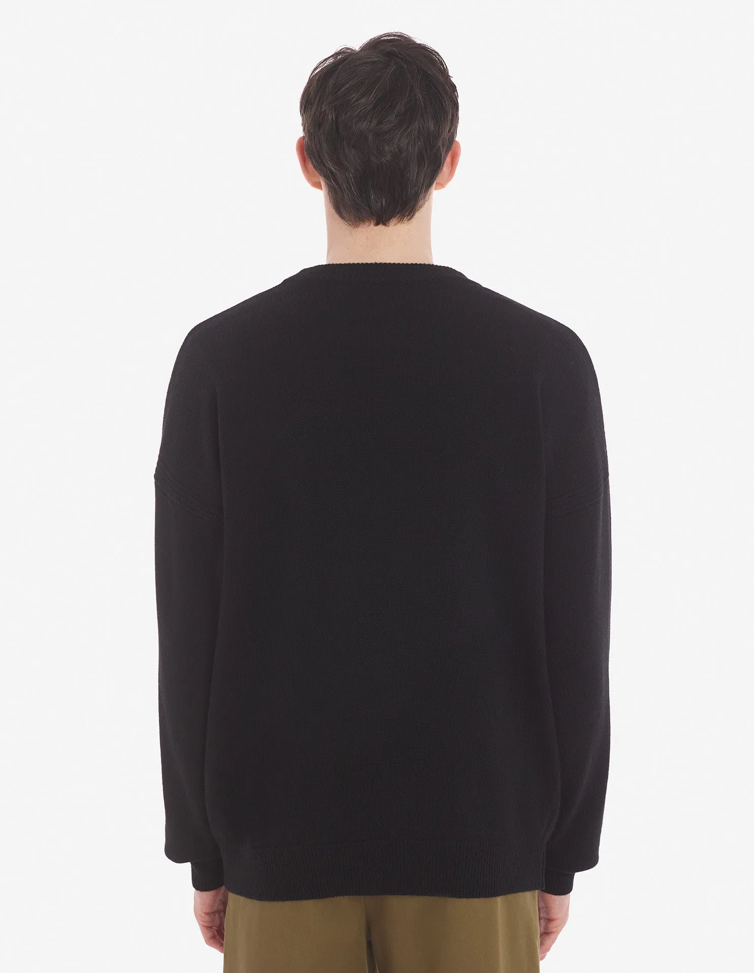 Fox Head Intarsia Comfort Jumper Black