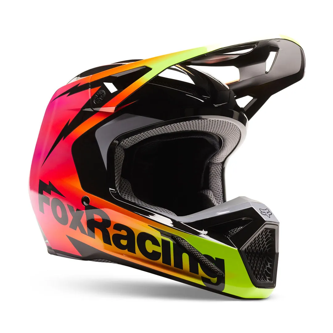 Fox - Youth V1 Statk Black/Pink/Yellow Helmet