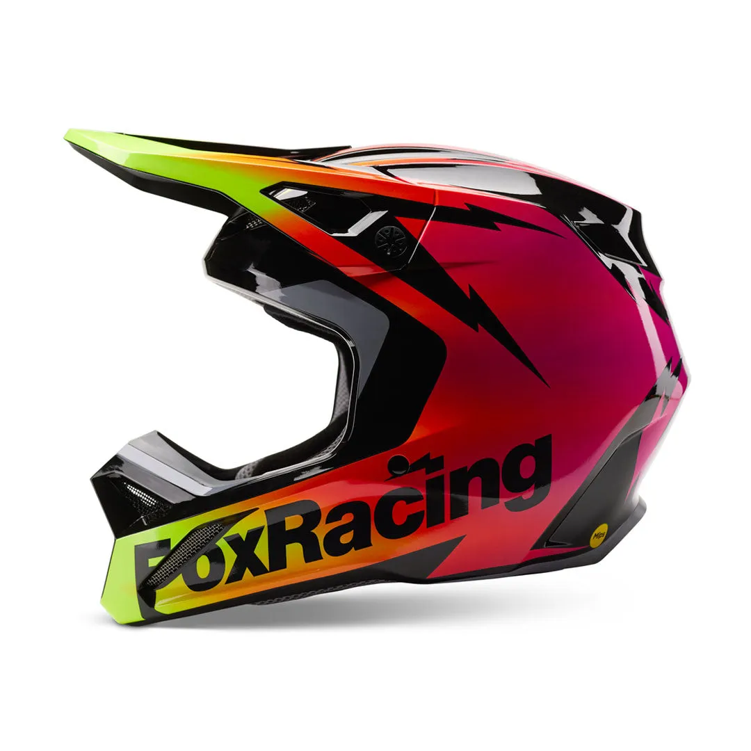 Fox - Youth V1 Statk Black/Pink/Yellow Helmet