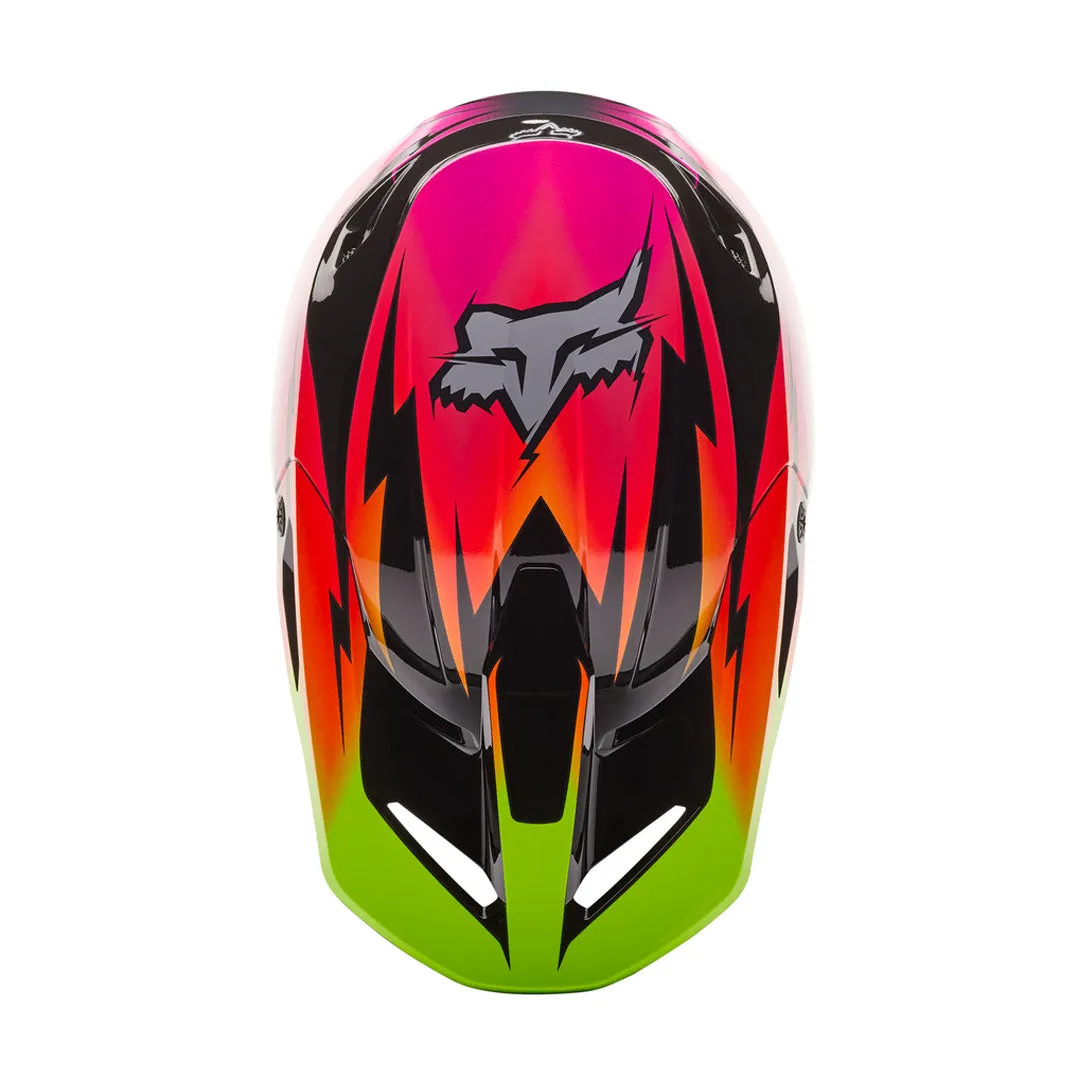 Fox - Youth V1 Statk Black/Pink/Yellow Helmet