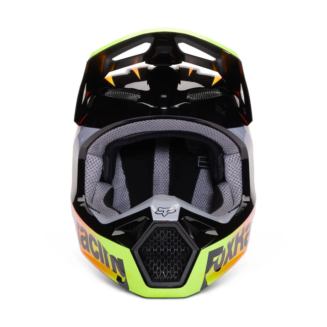 Fox - Youth V1 Statk Black/Pink/Yellow Helmet