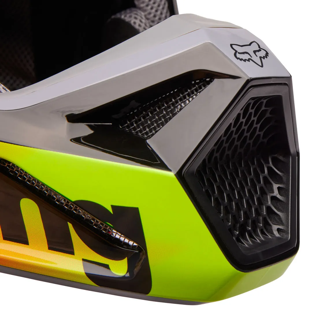 Fox - Youth V1 Statk Black/Pink/Yellow Helmet