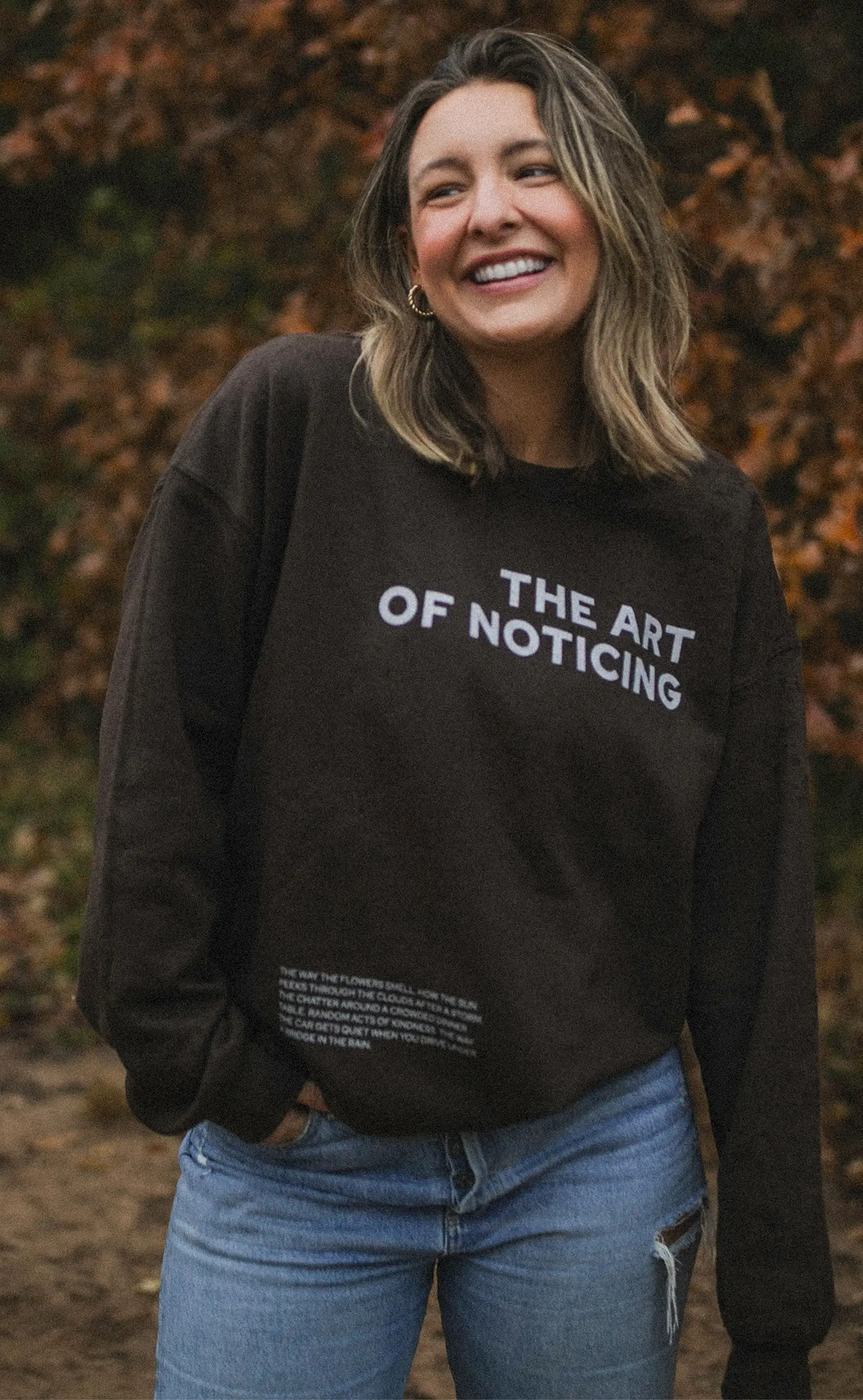 friday + saturday x jo johnson overby: the art of noticing sweatshirt