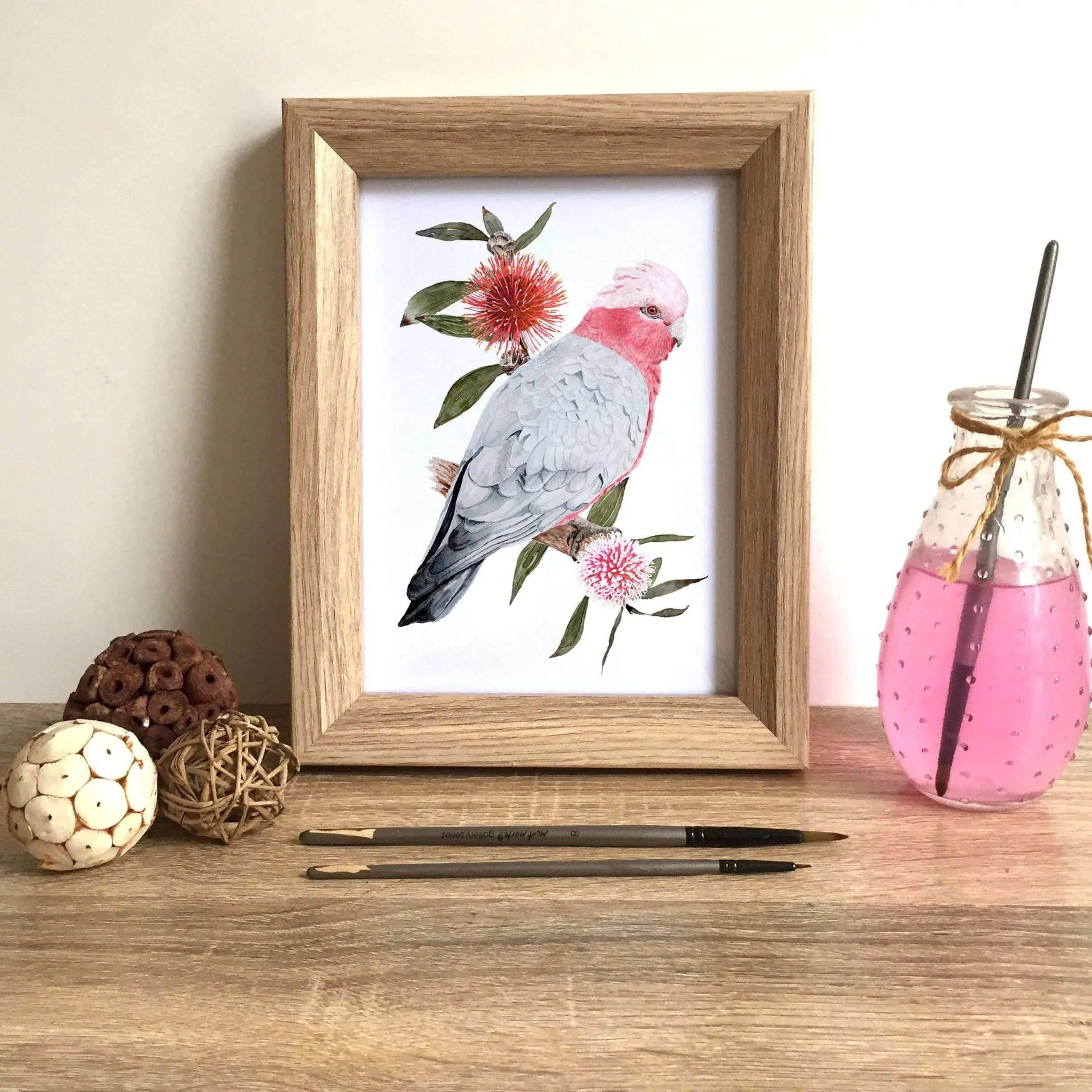 Galah Art Print set of 3