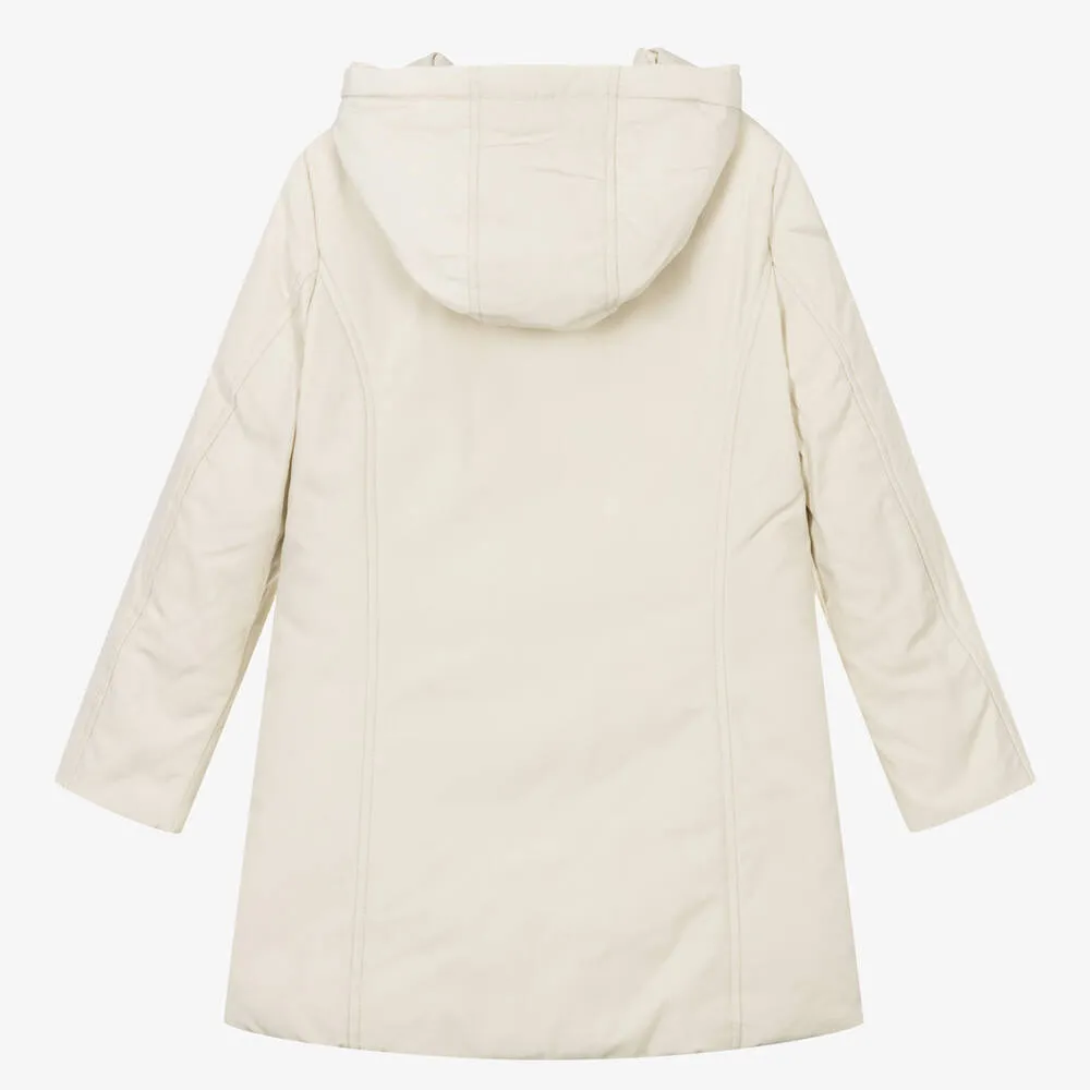 Girls Ivory Down Padded Coat