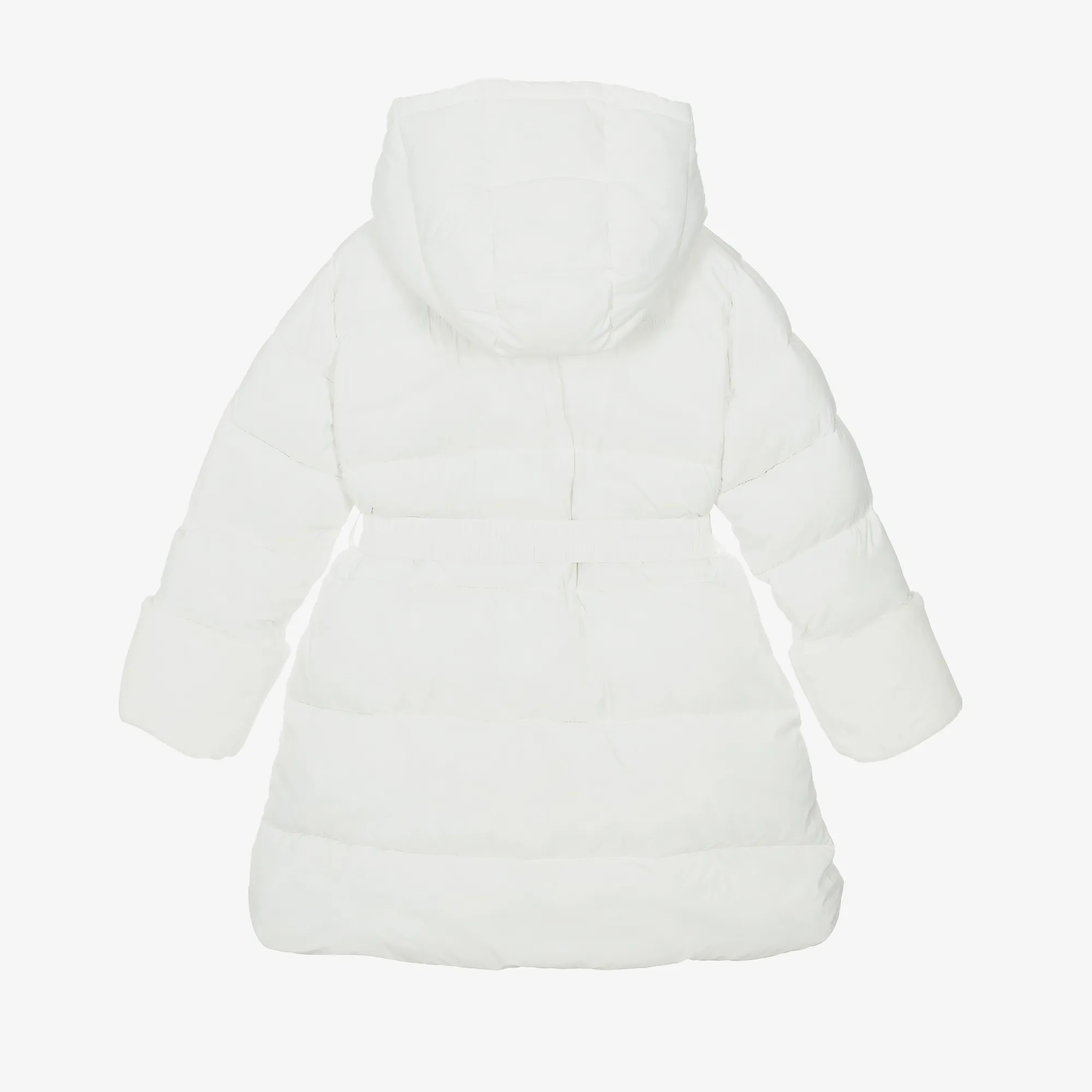 Girls White Puffer Coat