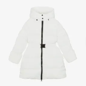 Girls White Puffer Coat