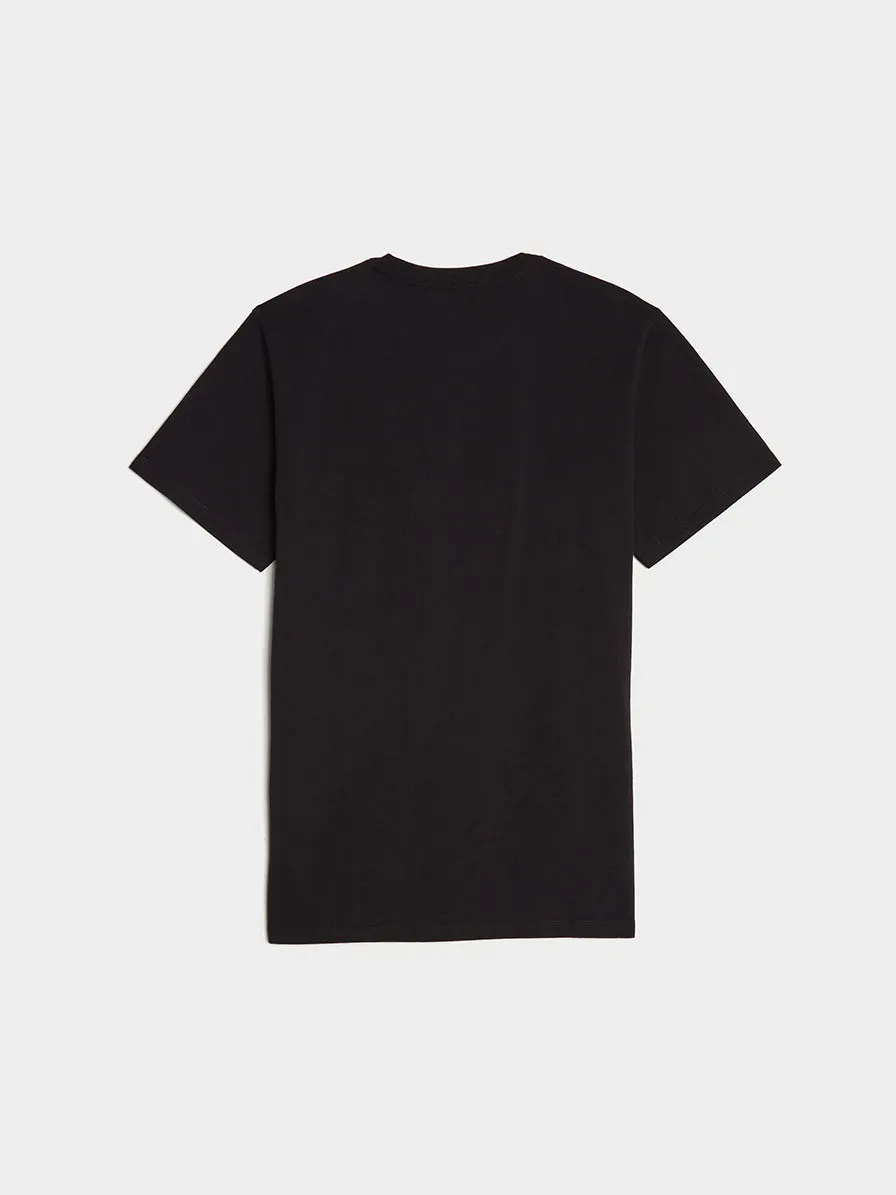 Grey Fox Head Patch Classic Tee Shirt, Black