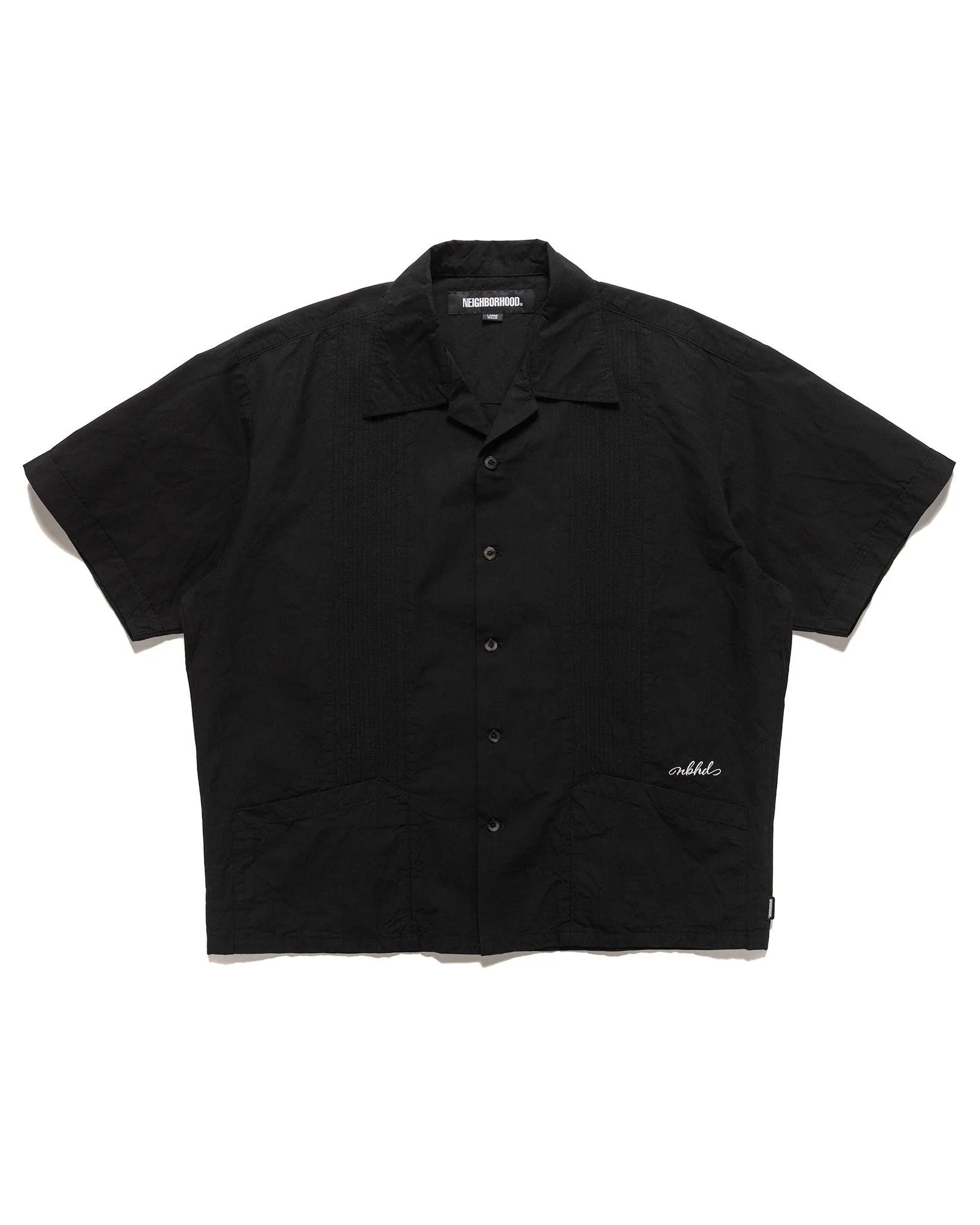 Guayabera Shirt SS Black