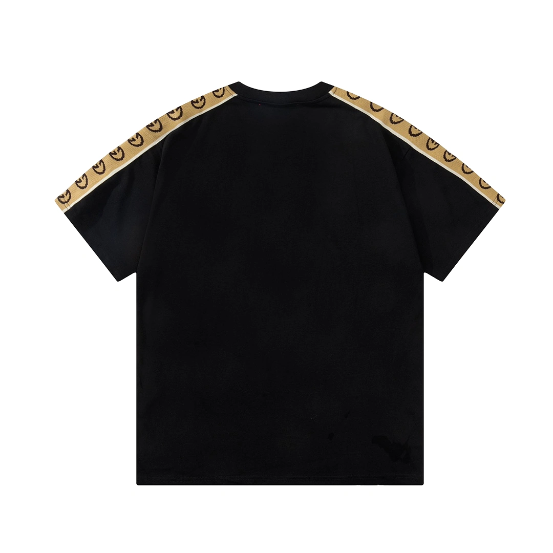 Gucci shoulder webbing logo short-sleeved T-shirt Black 1.3