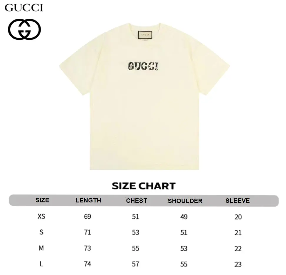 Gucci simple letter print logo short-sleeved T-shirt Off-White 1.3