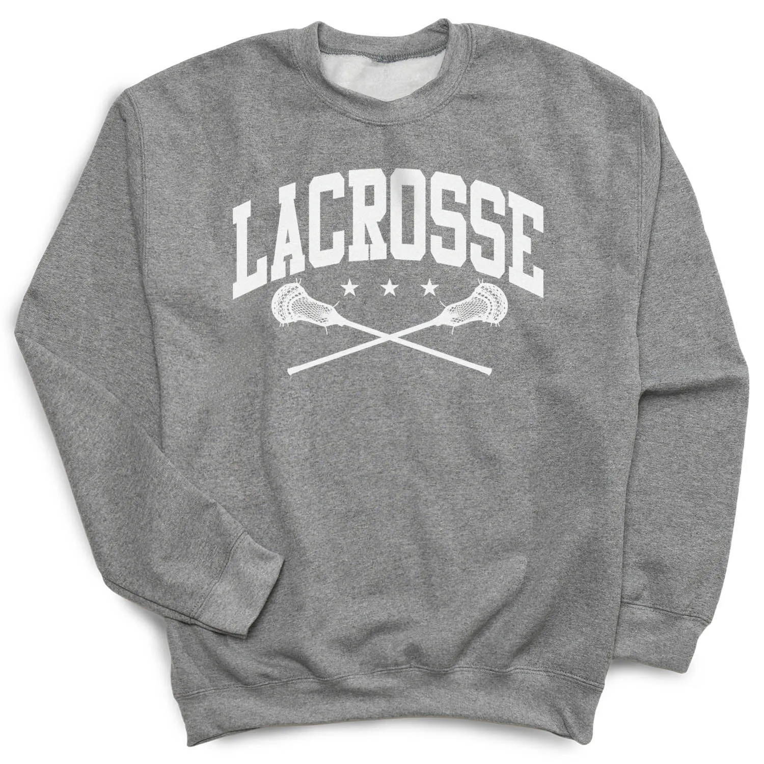 Guys Lacrosse Crewneck Sweatshirt - Lacrosse Crossed Sticks 