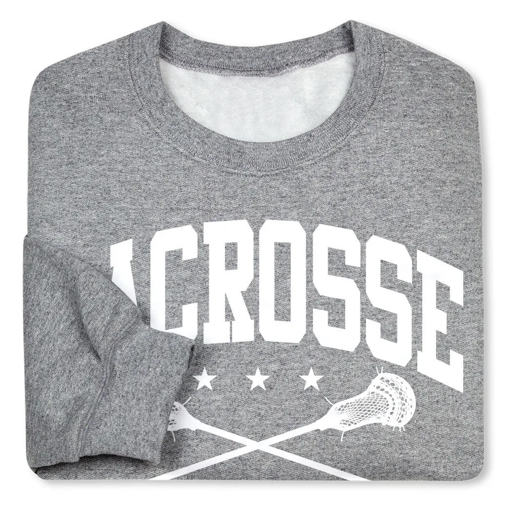 Guys Lacrosse Crewneck Sweatshirt - Lacrosse Crossed Sticks 