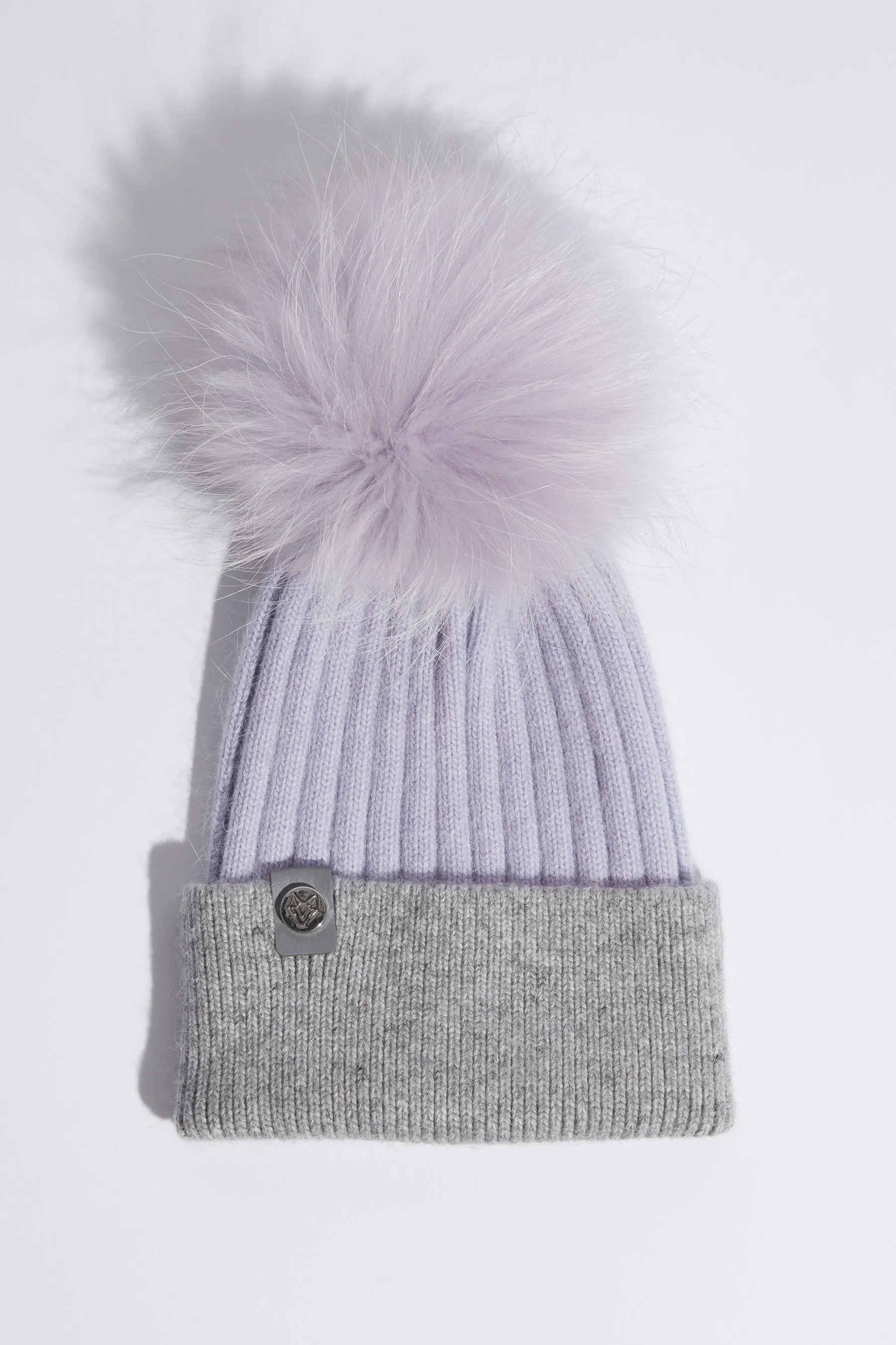 Harley Pom Pom Hat - Lilac/Grey