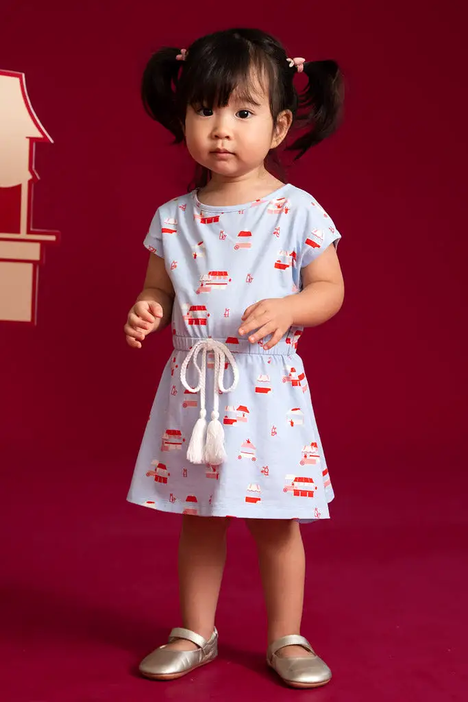 Hayley Dress - Periwinkle Night Market (5Y, 6Y left!)