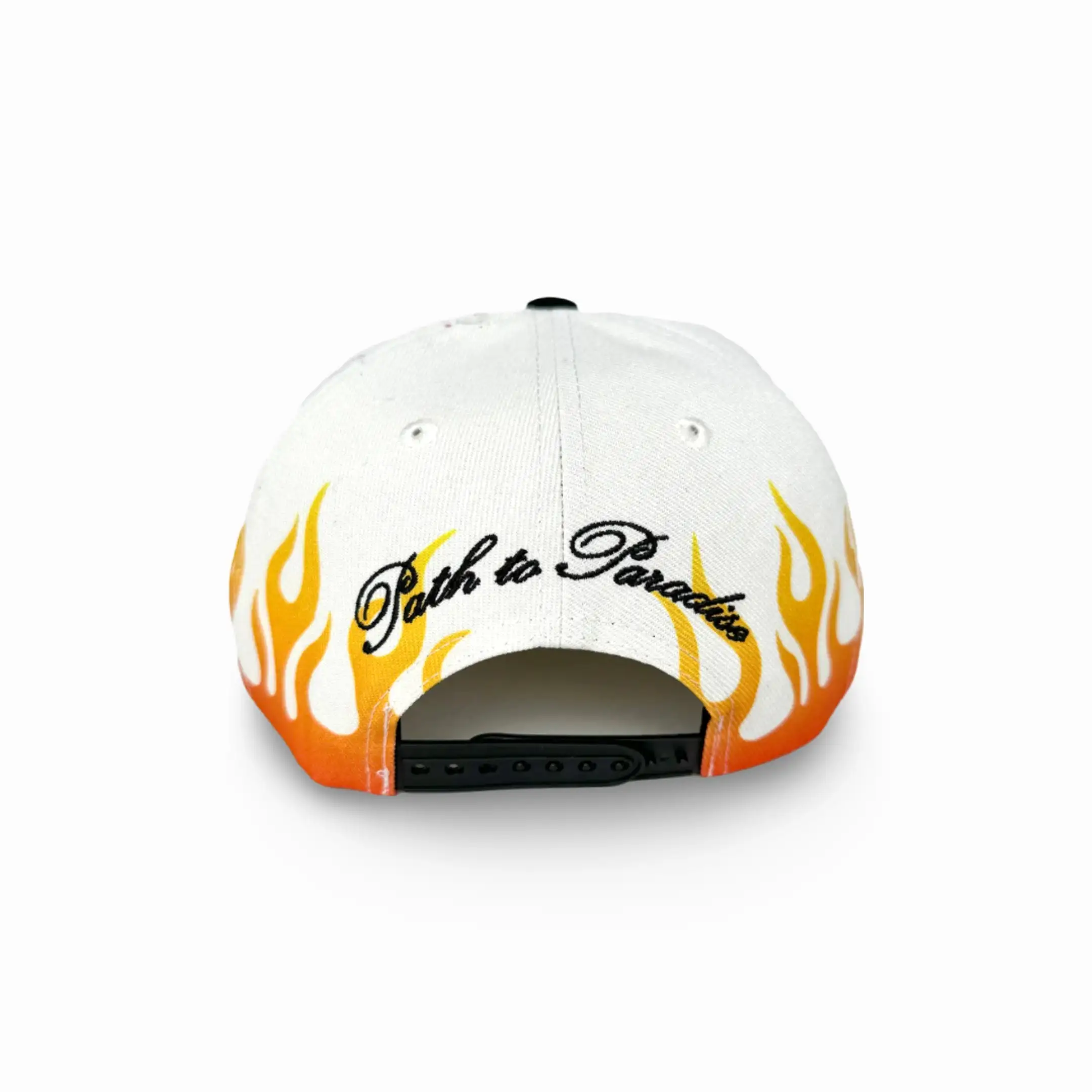 Hellstar Sports Snapback Hat 'Flame Vintage' Cream / Navy SS24