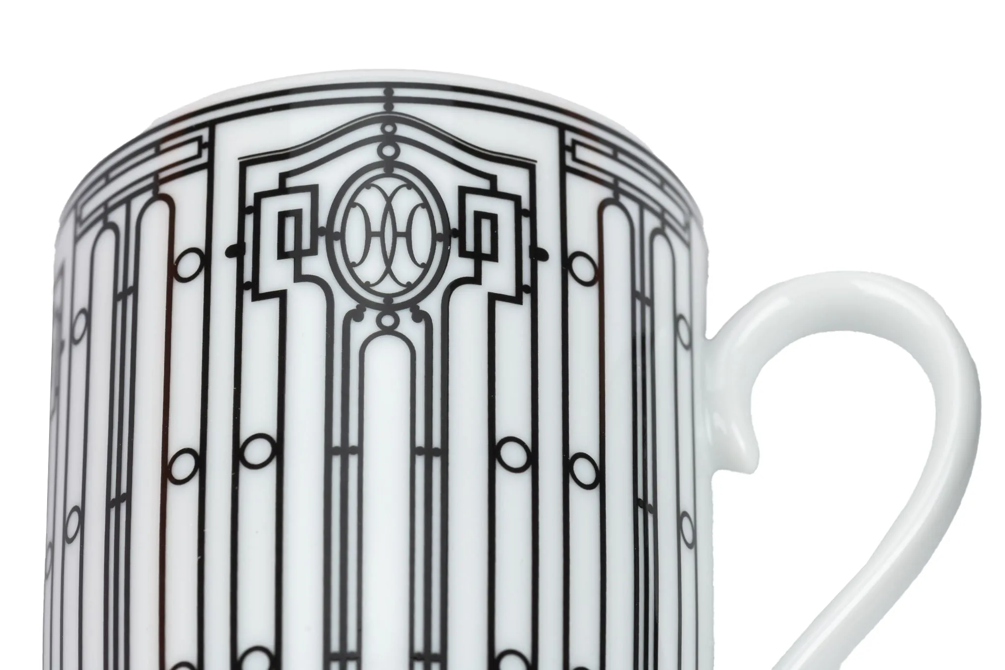 Hermès New Set Of 2 Art Deco Mugs W/Box