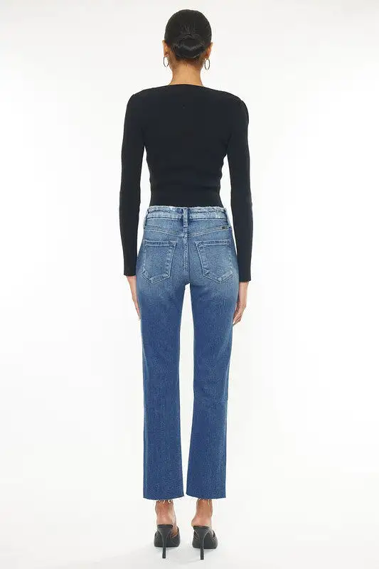 High Rise Slim Straight