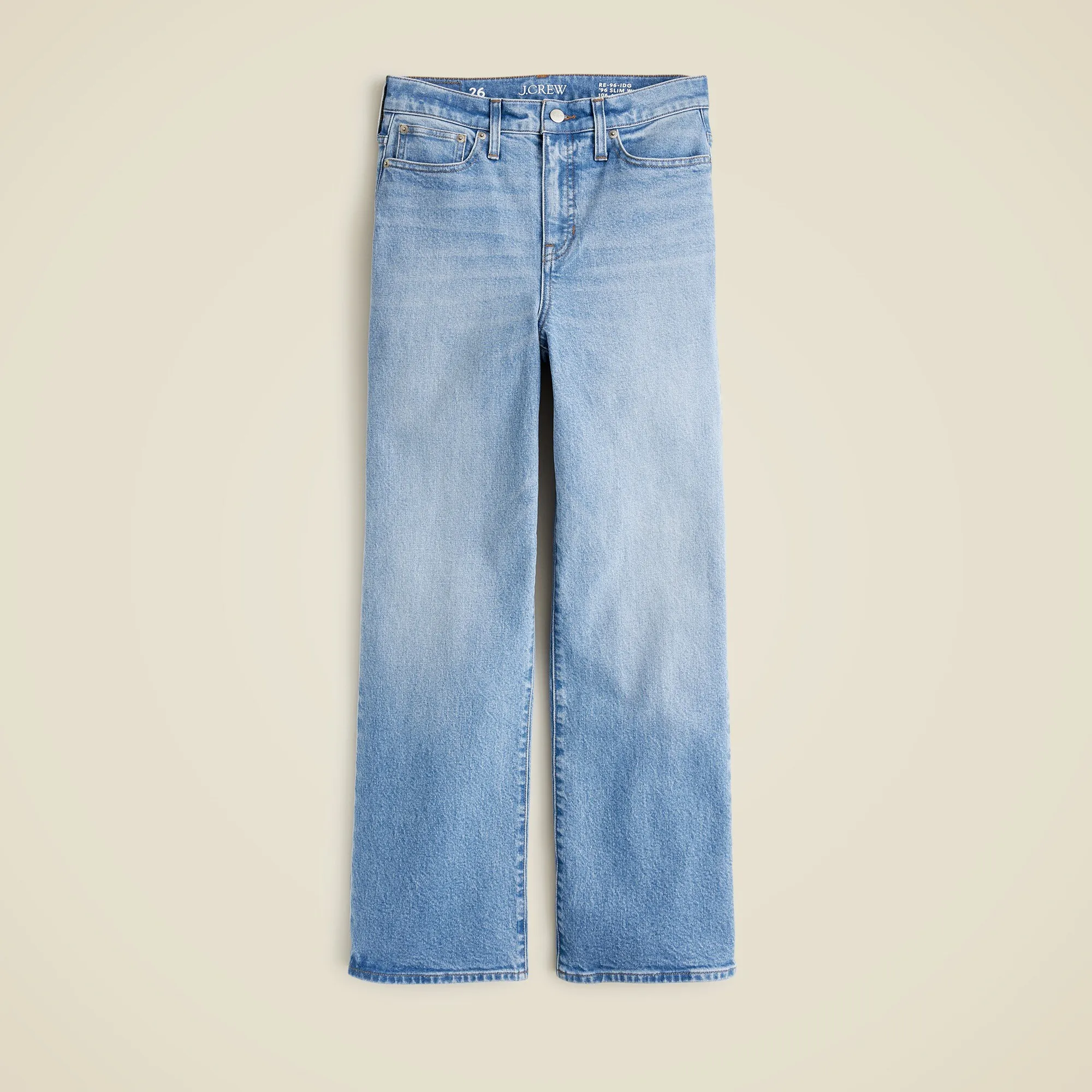 High-rise slim wide jean in 1996 semi-stretch