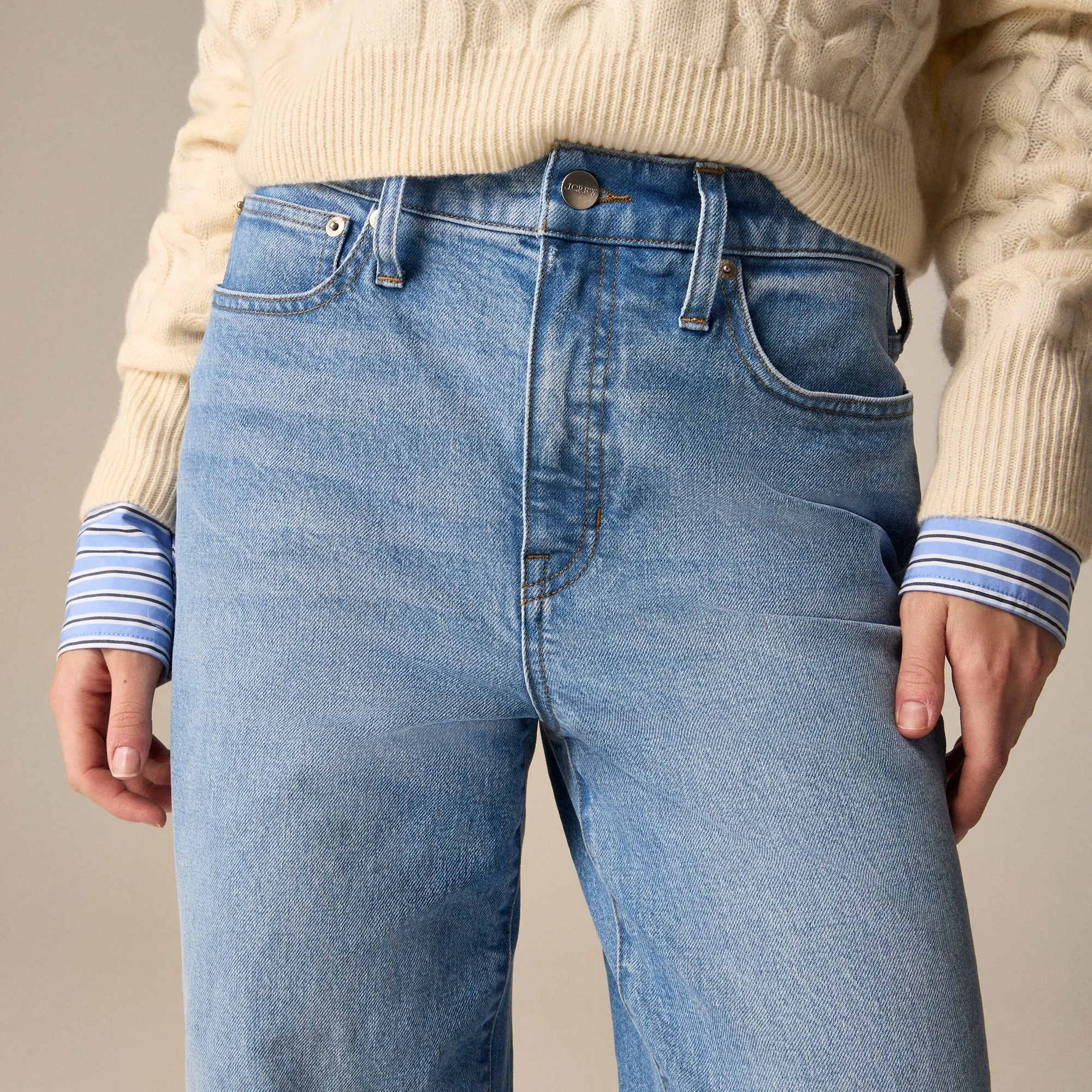 High-rise slim wide jean in 1996 semi-stretch