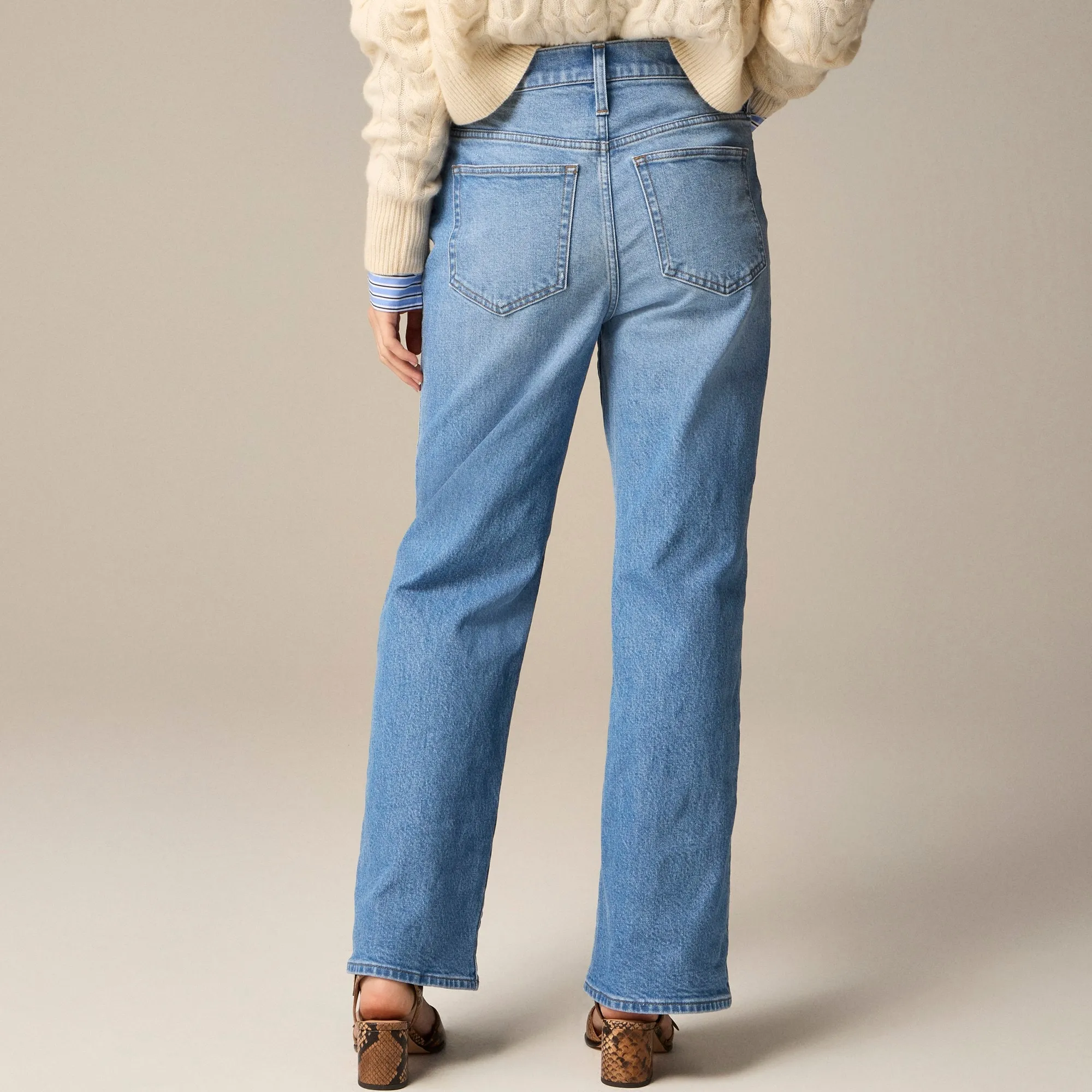 High-rise slim wide jean in 1996 semi-stretch