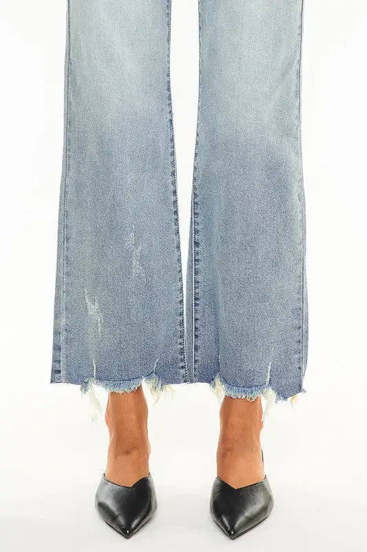 High Rise Slim Wide Leg