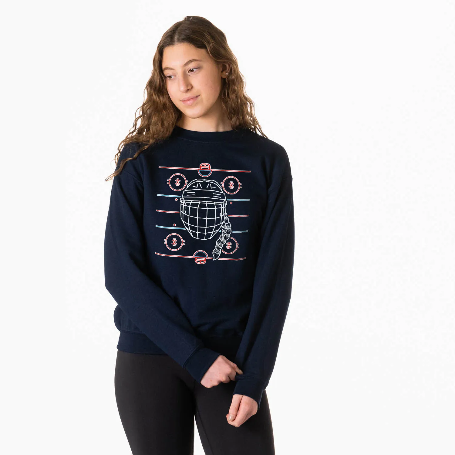 Hockey Crewneck Sweatshirt - Game Time Girl 