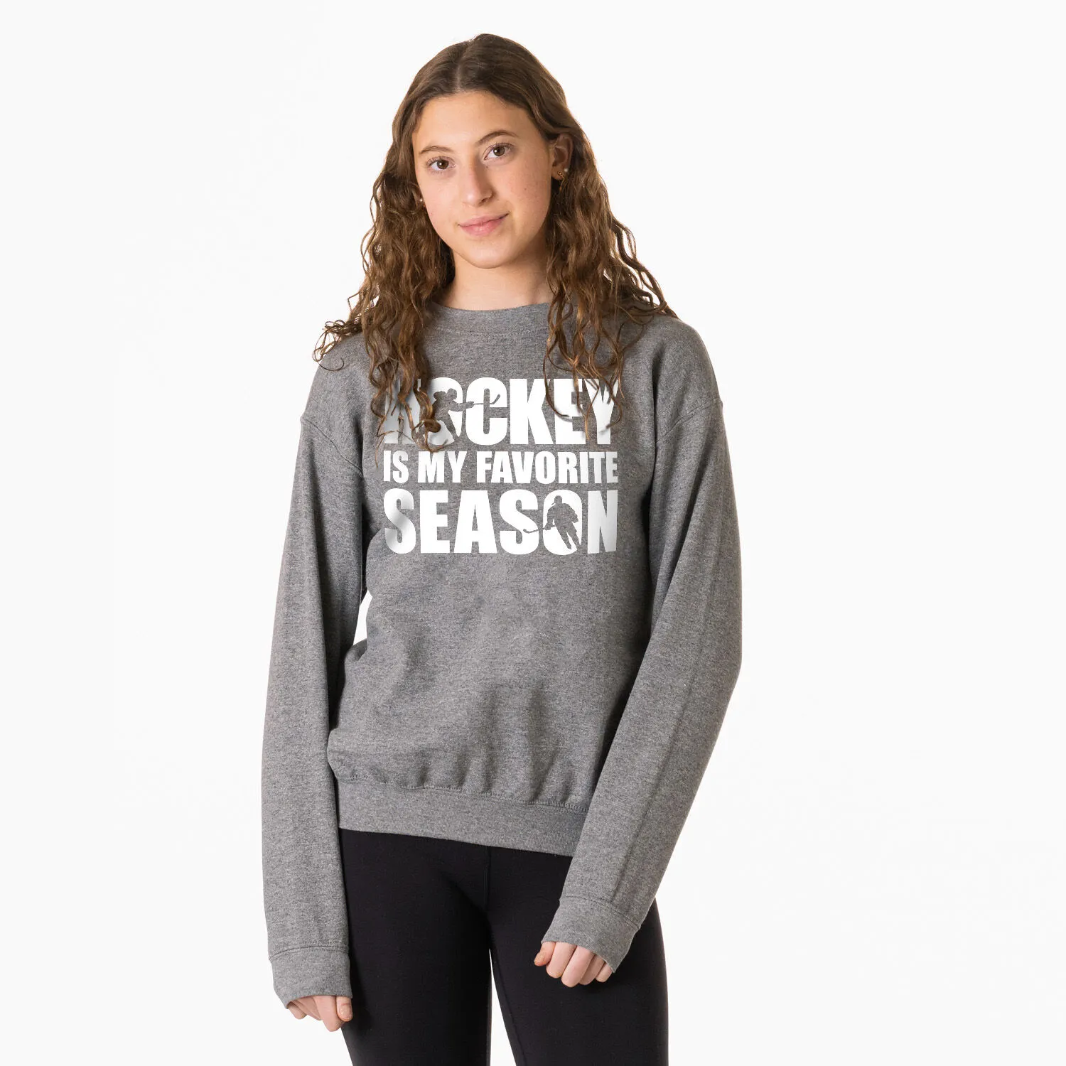 Hockey Crewneck Sweatshirt - Hockey Is My Favorite Season 