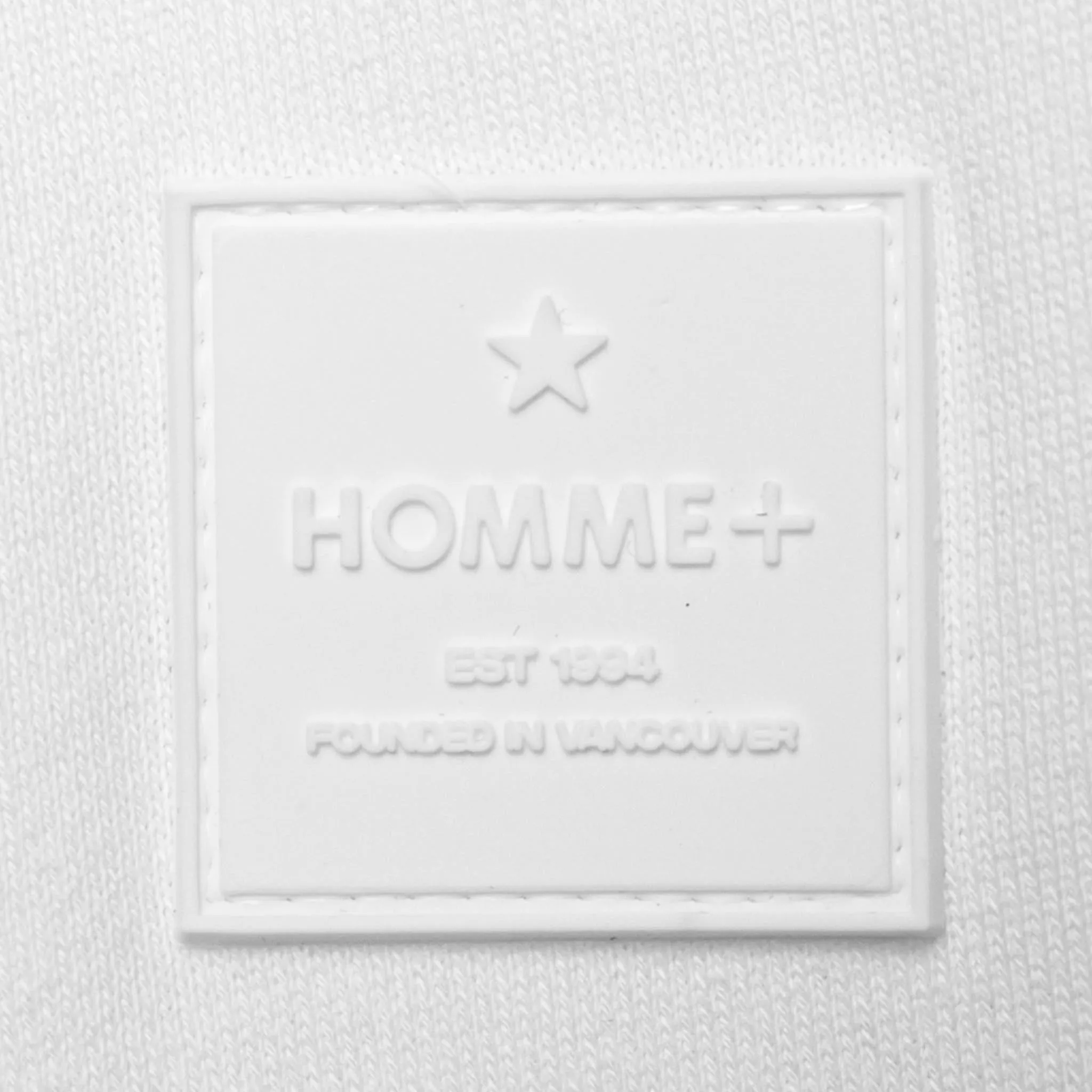 HOMME+ Rubber Patch Jogger White