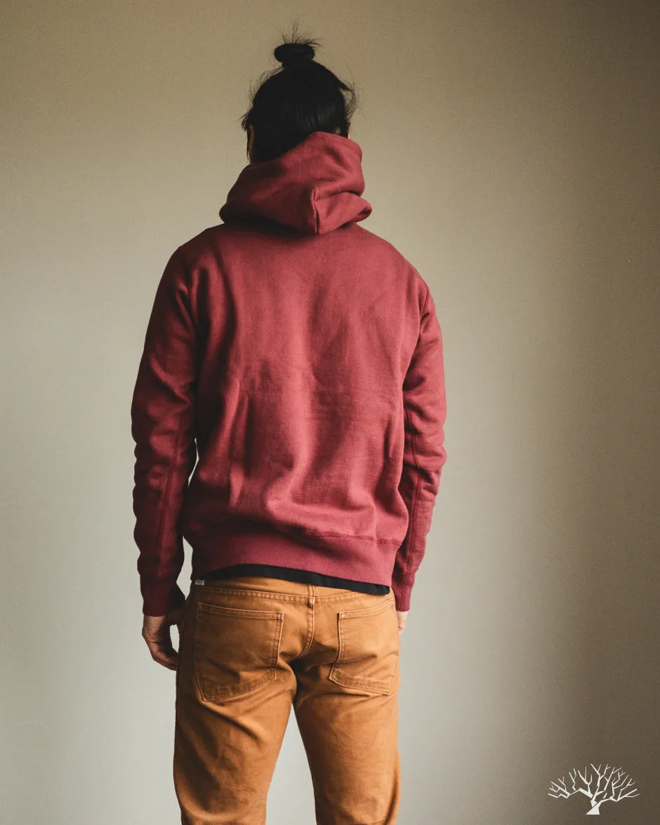 IHSW-49-BUR - 14oz Ultra Heavyweight Loopwheel Hoodie - Burgundy