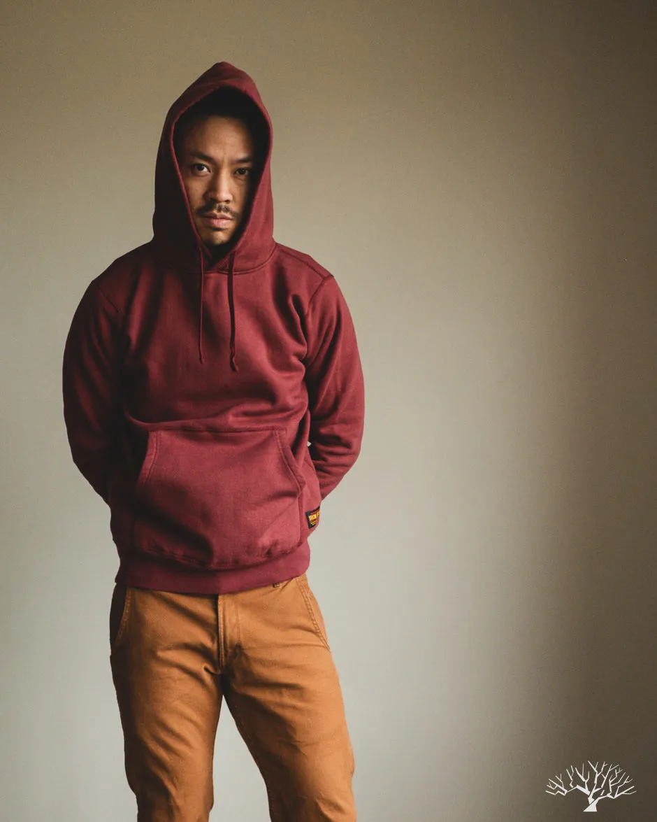 IHSW-49-BUR - 14oz Ultra Heavyweight Loopwheel Hoodie - Burgundy