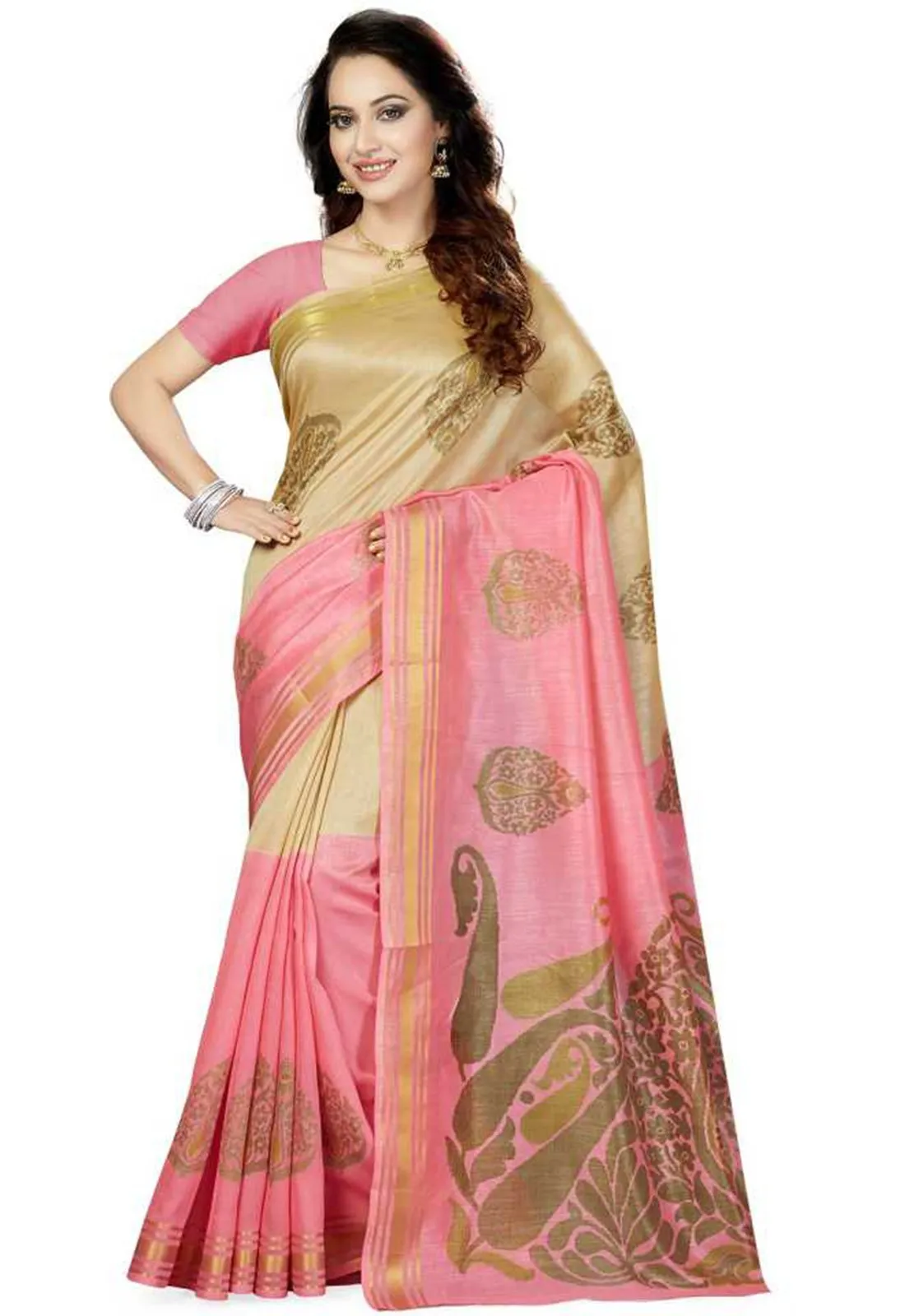 Ishin Combo of 2 Art Printed Women's Saree/Sari