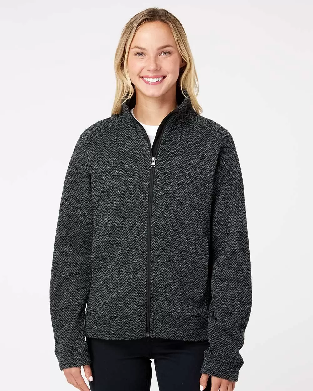 J America 8716 Women's Traverse Full-Zip Sweatshirt SKU: 8716