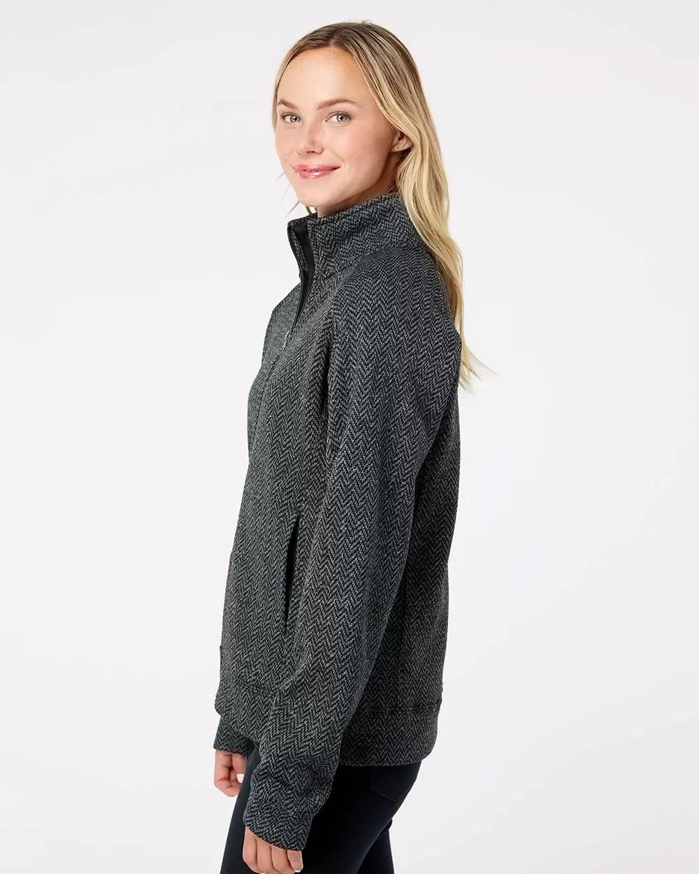 J America 8716 Women's Traverse Full-Zip Sweatshirt SKU: 8716