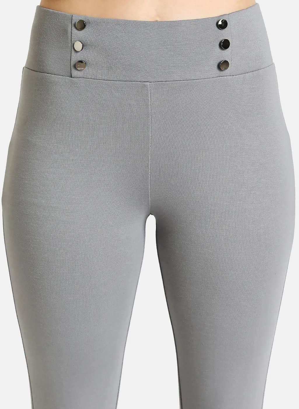 Jegging With Button Detail At Waist