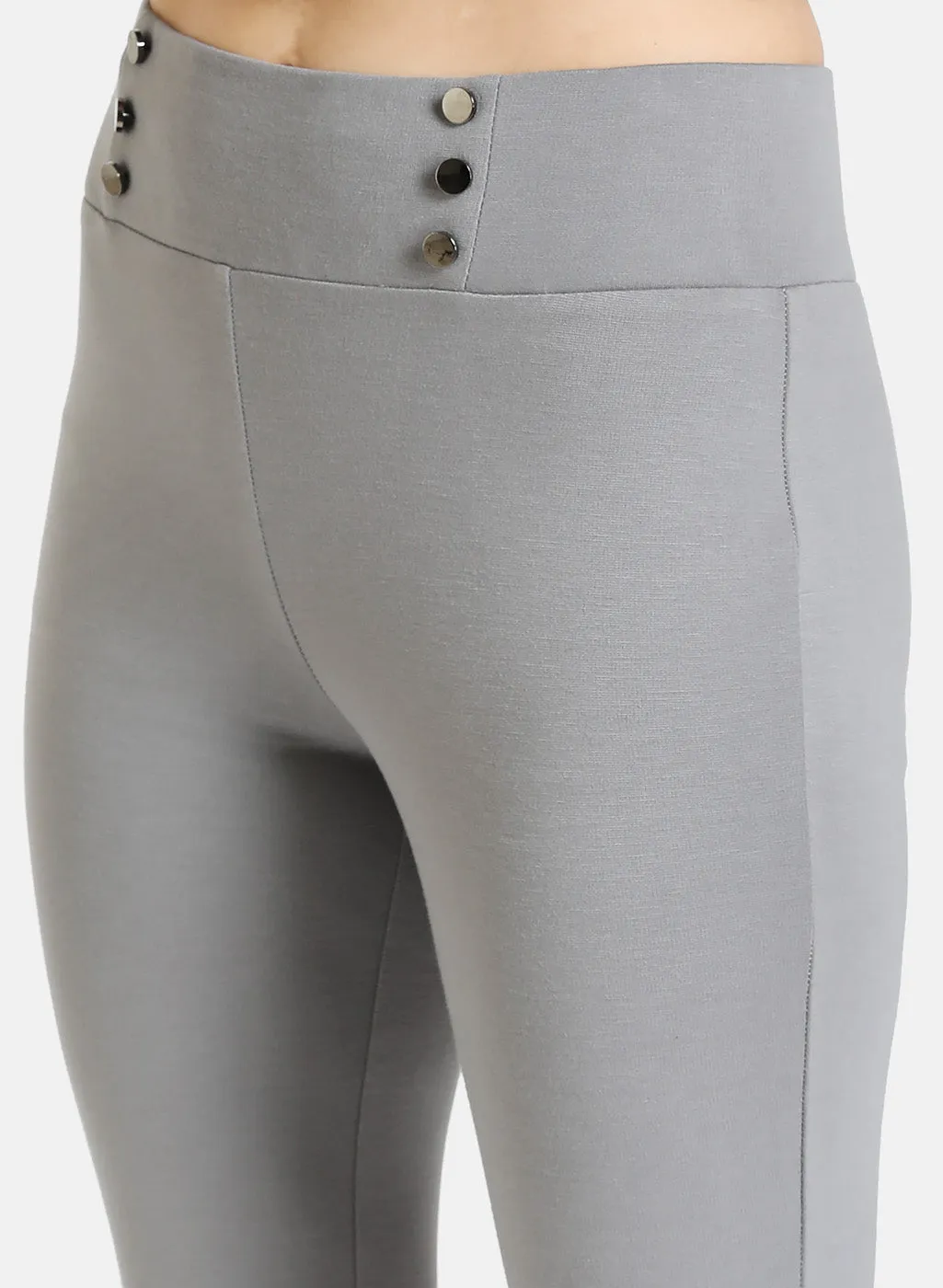 Jegging With Button Detail At Waist