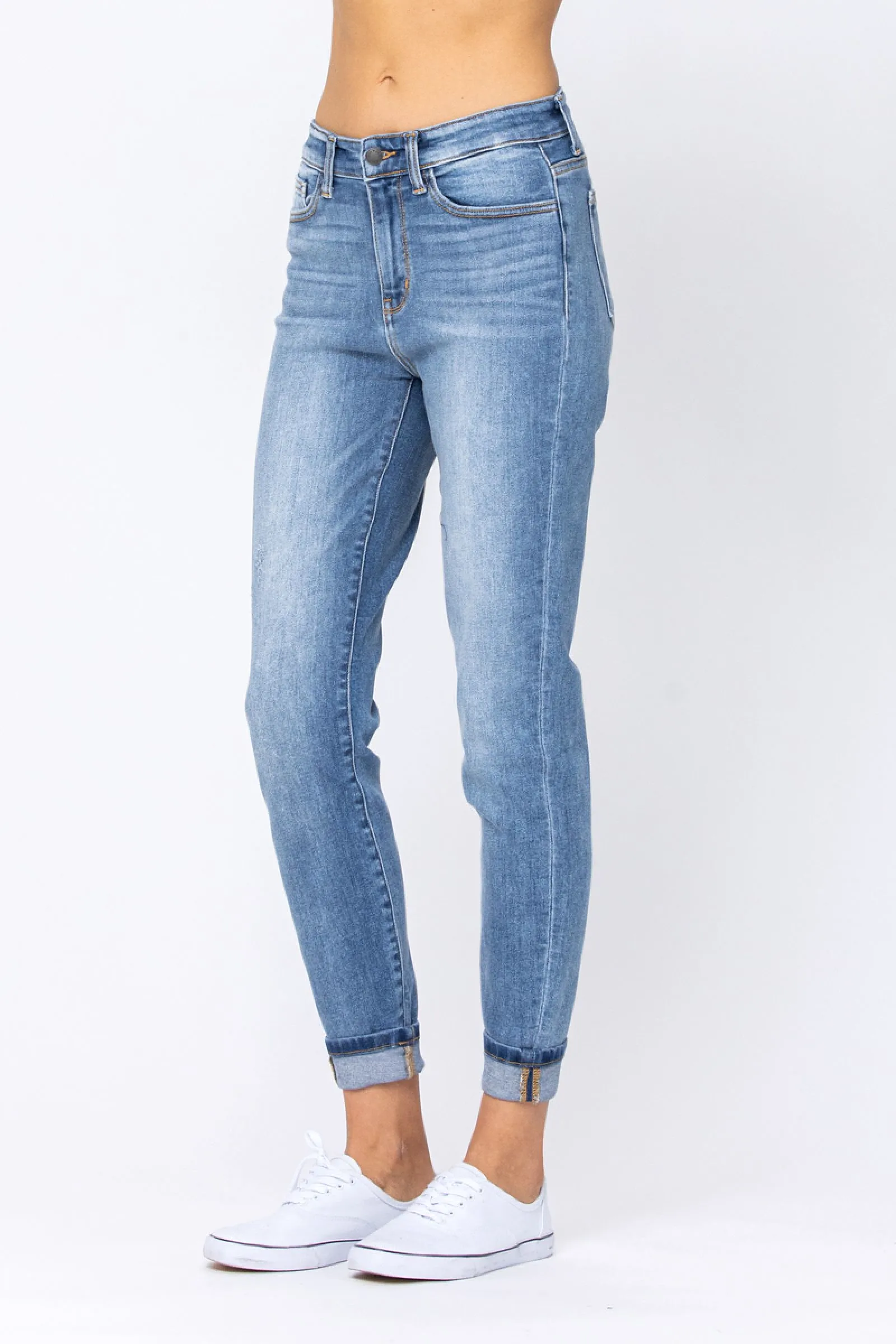 Judy Blue Hi-Rise Cuff Slim Fit Jeans