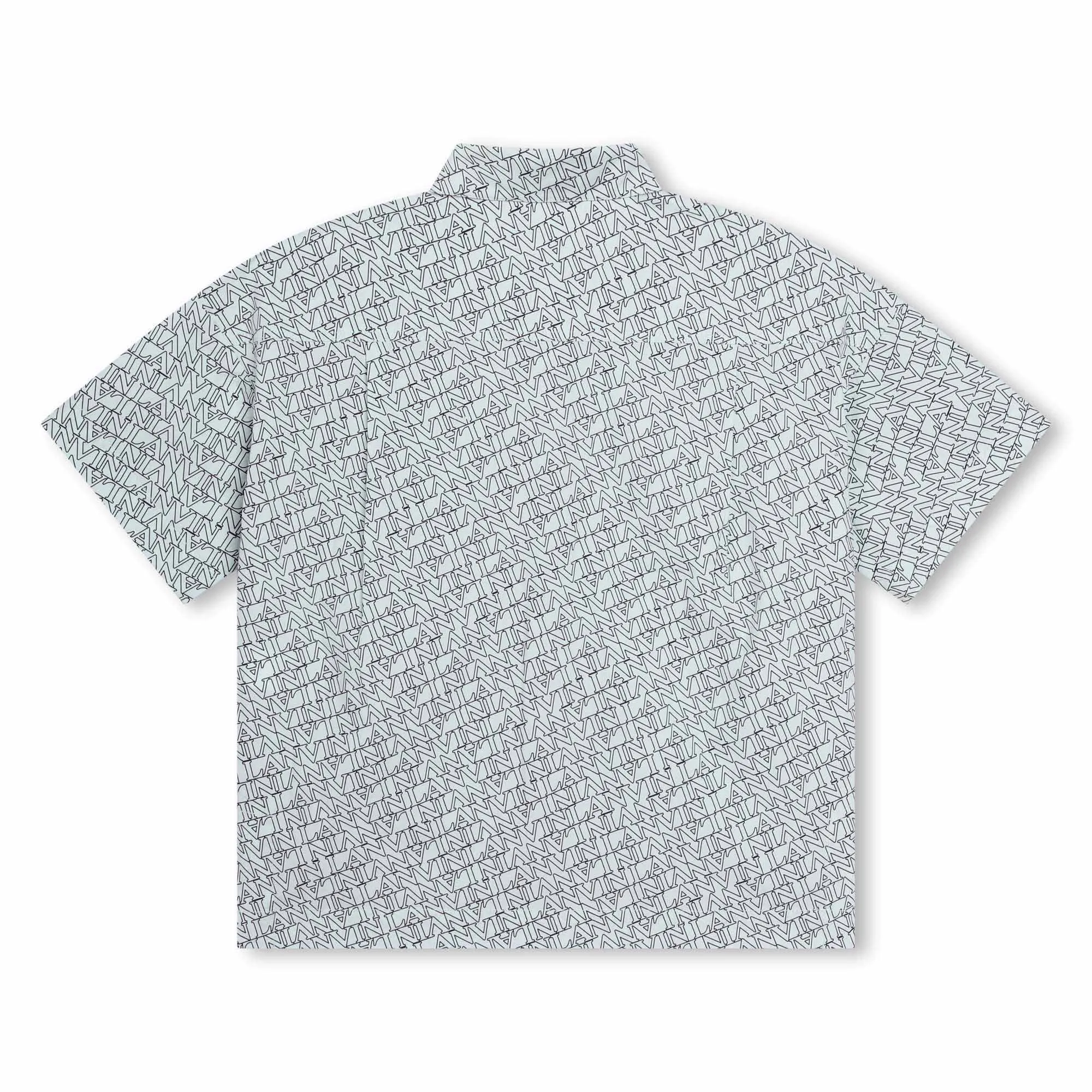 Lanvin Shirt Logo Print All Over Sea Green