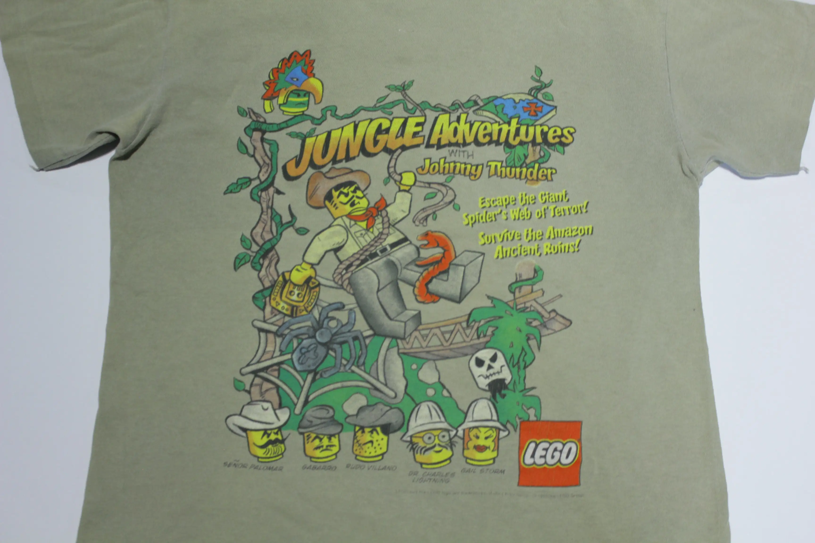 Lego Vintage 1998 Jungle Adventures w/ Johnny Thunder 90's Licensed Character T-Shirt