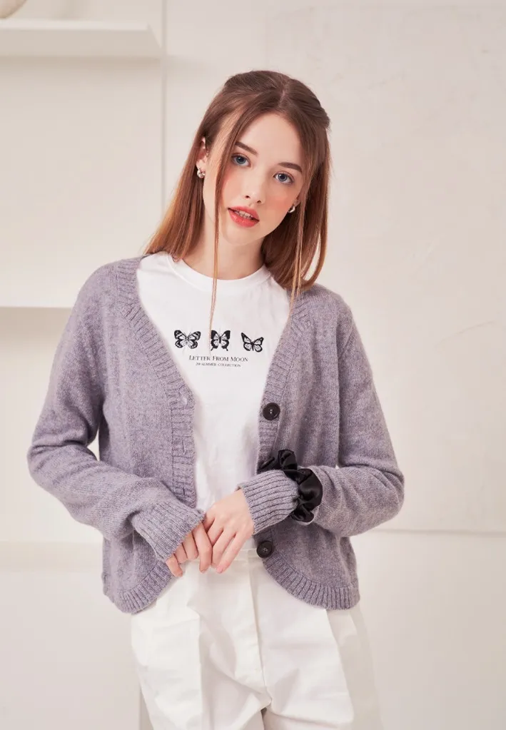 LETTER FROM MOON  |Casual Style Unisex Street Style Logo Cardigans