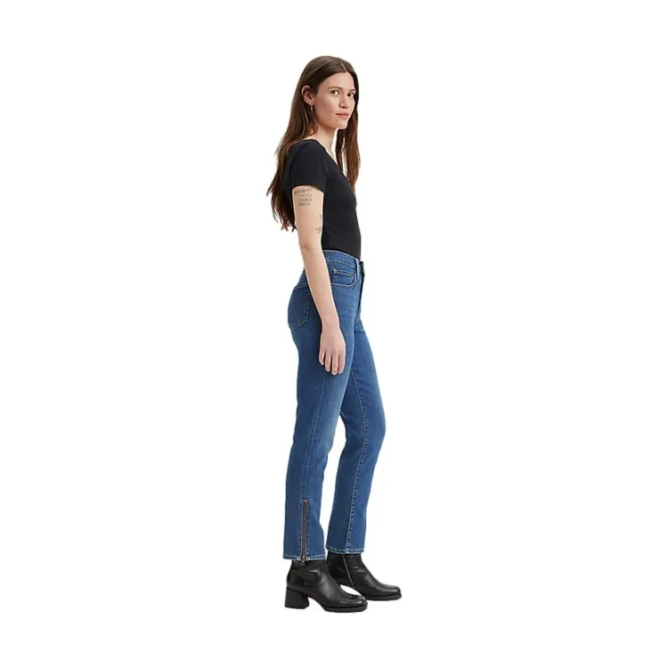 LEVI'S 724 High Rise Slim Straight Jeans Donna Blu