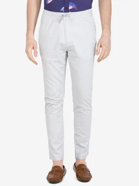 Light Grey Solid Regular Fit Track Pant | Jadeblue