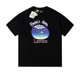 LOEWE 23SS summer limited flower logo short-sleeved T-shirt black 7.11