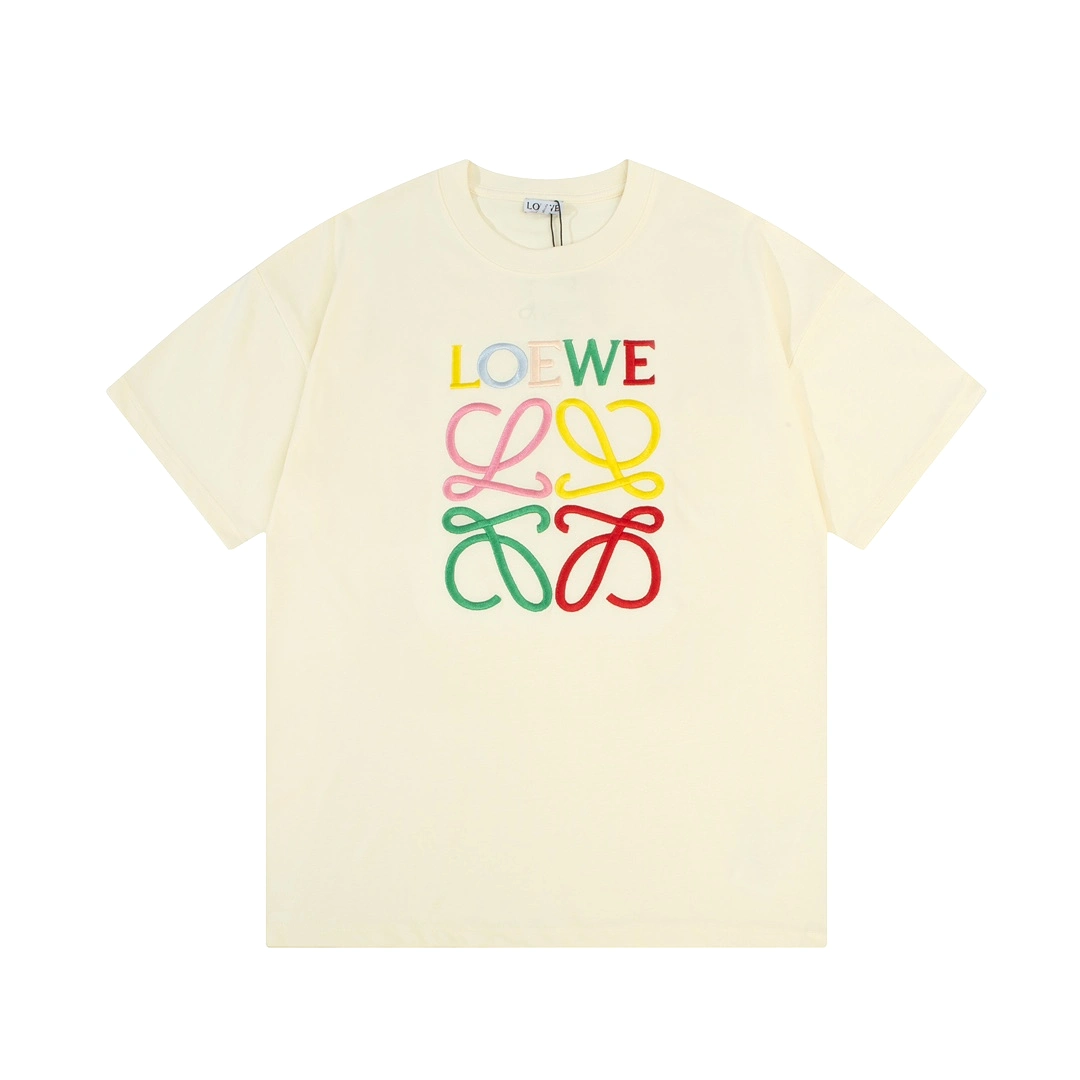 LOEWE Seiko colorful letter LOGO embroidered short-sleeved T-shirt 1.3