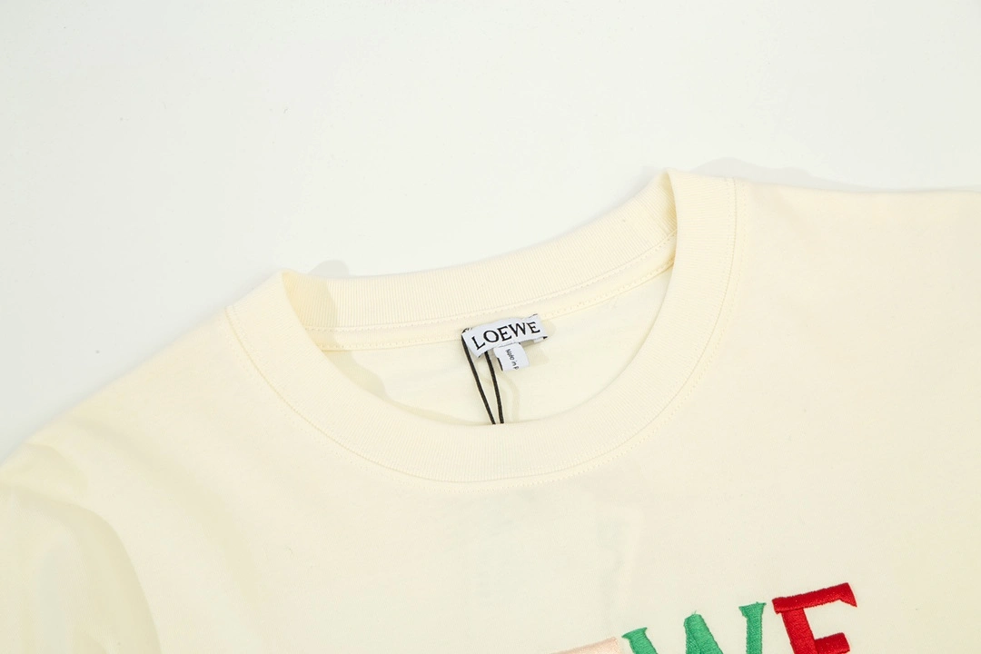 LOEWE Seiko colorful letter LOGO embroidered short-sleeved T-shirt 1.3