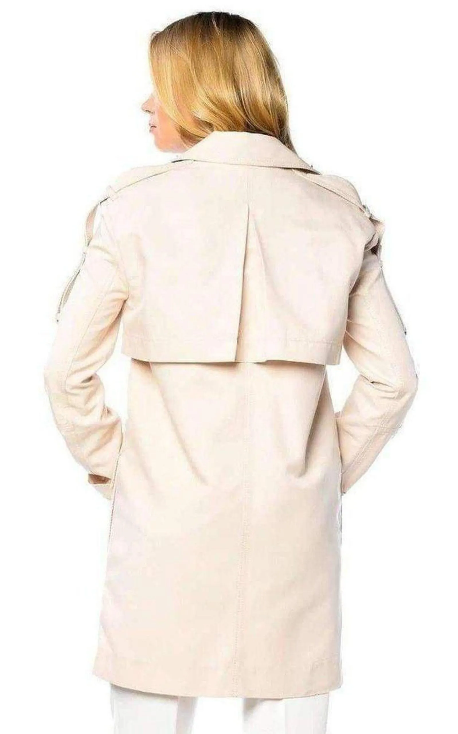 Long Cotton Blend Coat